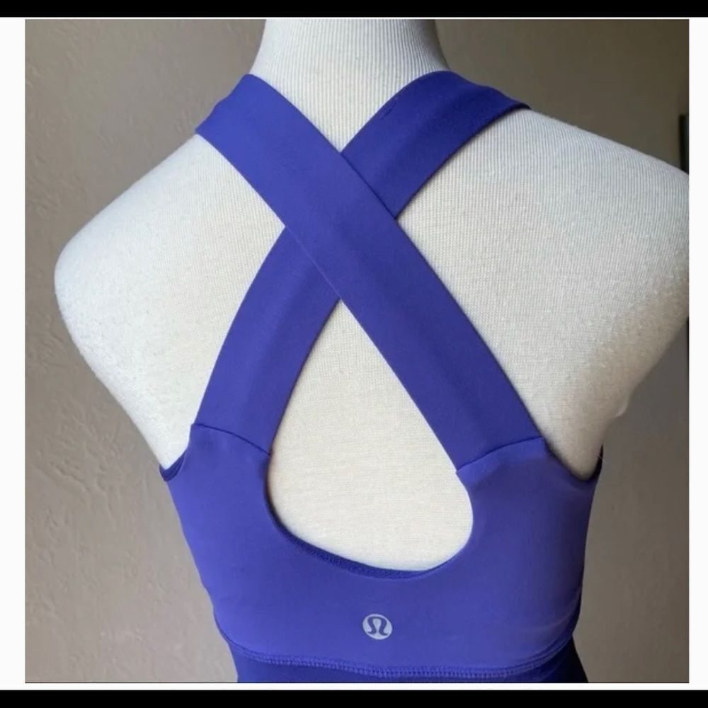 LULULEMON PURPLE RACER‎ BACK ATHLETIC TOP SIZE 4